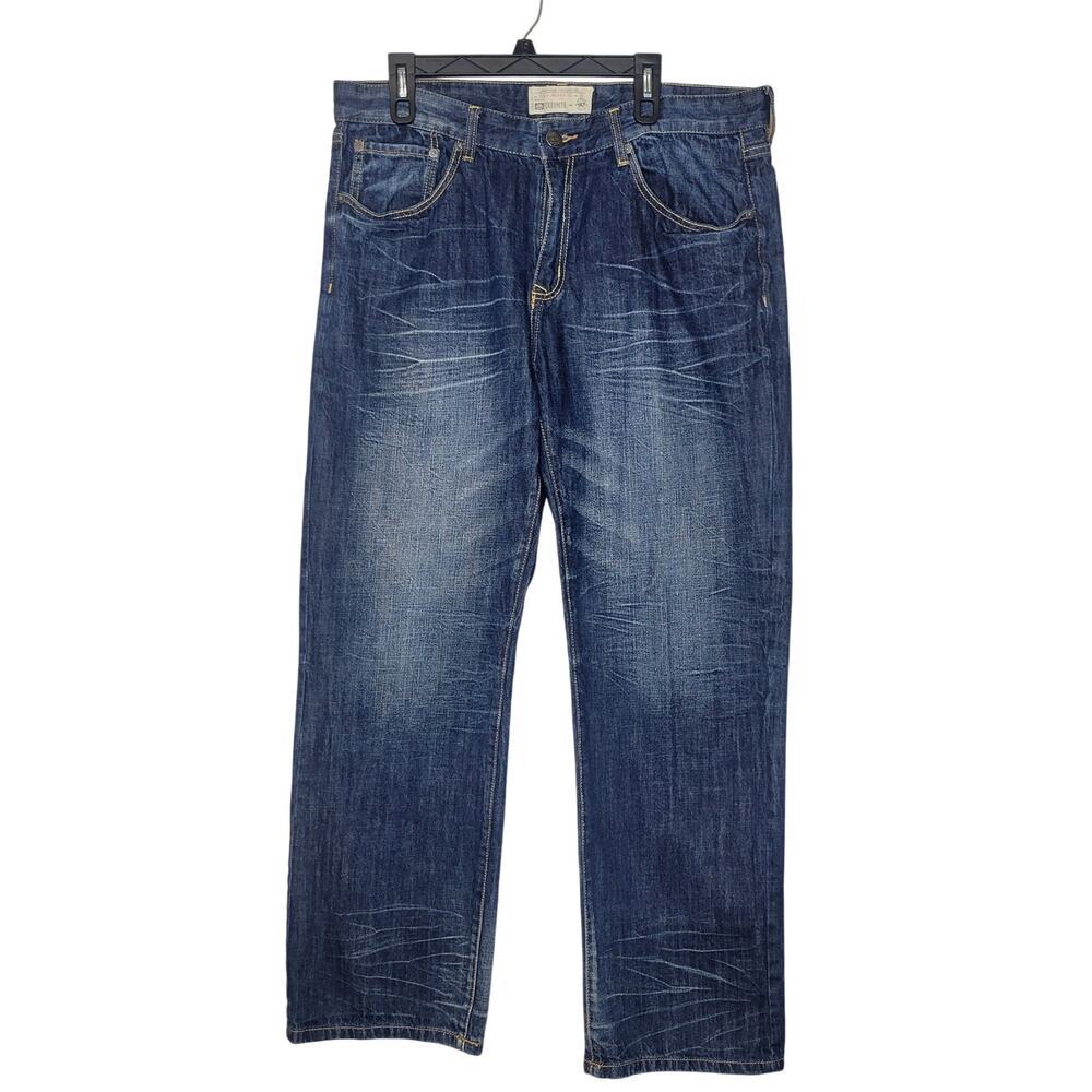 Ecko Unltd Relaxed Jeans Mens 36x32 (38x31.5) Blue Straight Baggy Y2k Hiphop